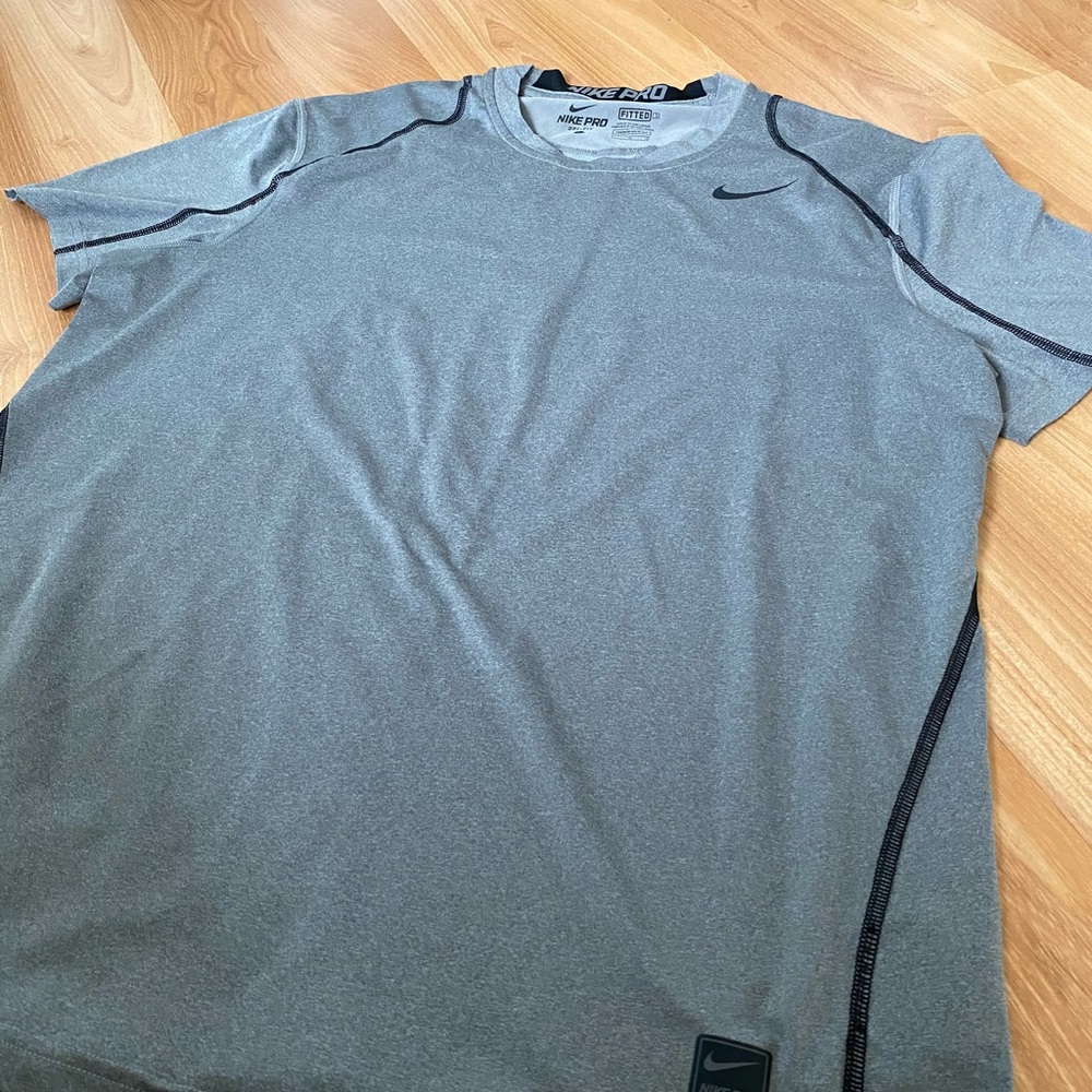 2 Nike Pro Fitted Dri Fit Active Tops